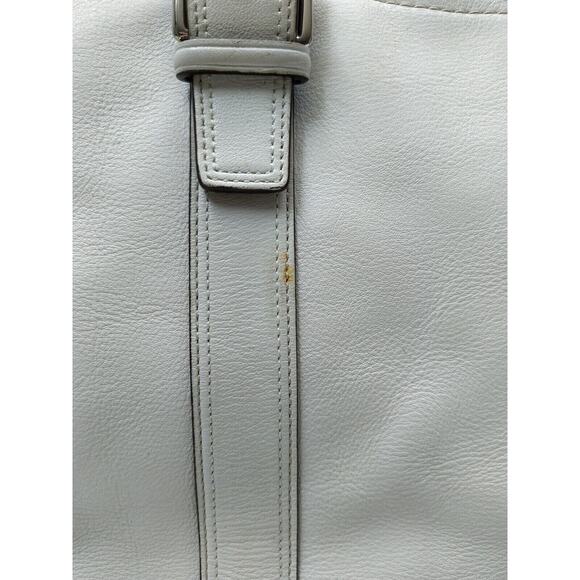 Coach Legacy White Leather Double Handle Zipper Closure Tote Bag - Picture 13 of 13